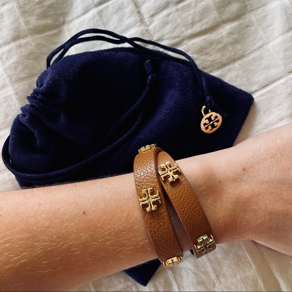 Tory Burch Jewelry - Tory Burch Logo Double Wrap Bracelet